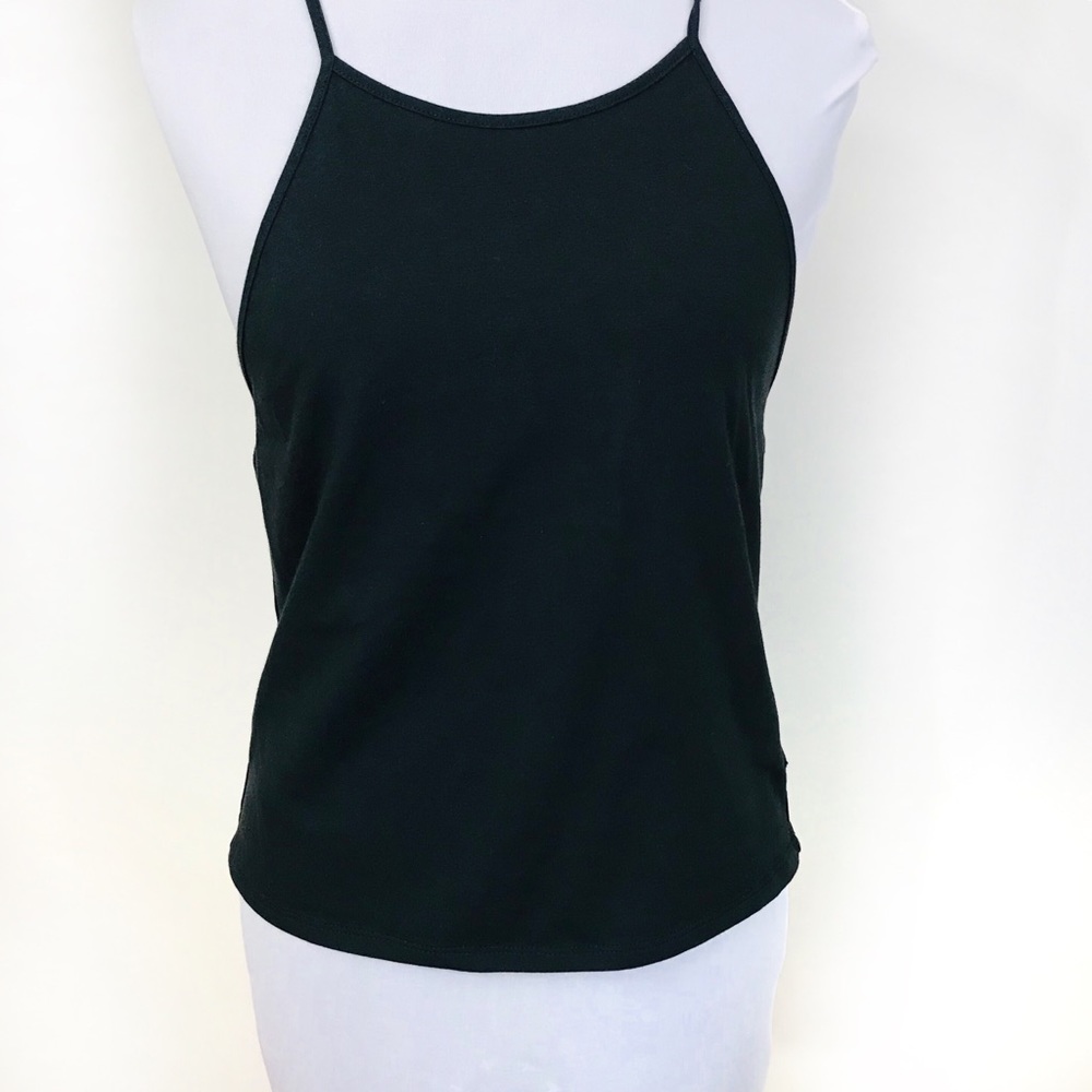 About a Girl Cropped Knight Halter Black